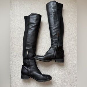 Sam Edelman Black Leather Knee-High Boots – Size 8
